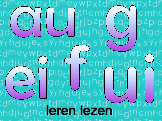 Leren lezen combinatieboekje g au ui f ei