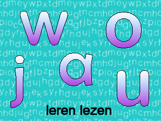 Leren lezen combinatieboekje w o a u j
