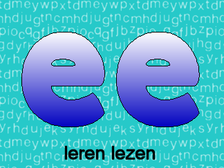 Leren lezen letter ee