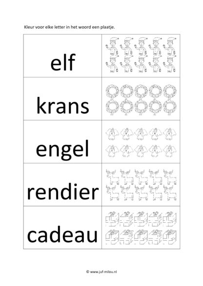 Kerstmis - 18 Taalwerkbladen - Afbeelding 4