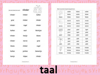 Lente - 19 Taalwerkbladen