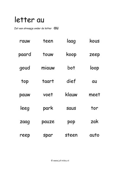 Leren lezen letter au - Afbeelding 3