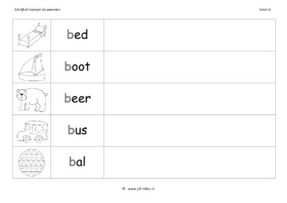 Leren lezen letter b - Afbeelding 4
