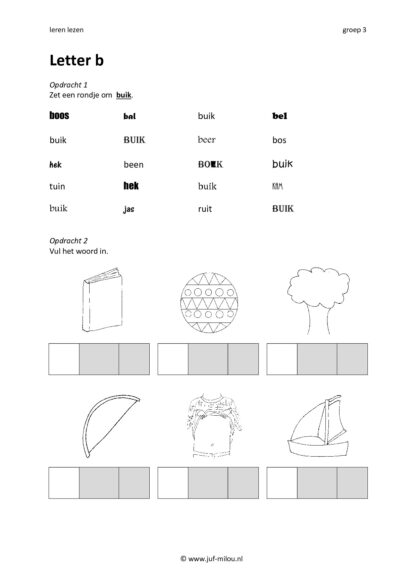 Leren lezen letter b - Afbeelding 6