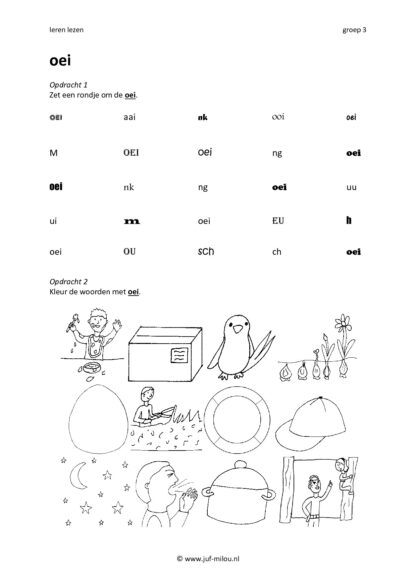 Leren lezen combinatieboekje aai ooi oei - Afbeelding 4