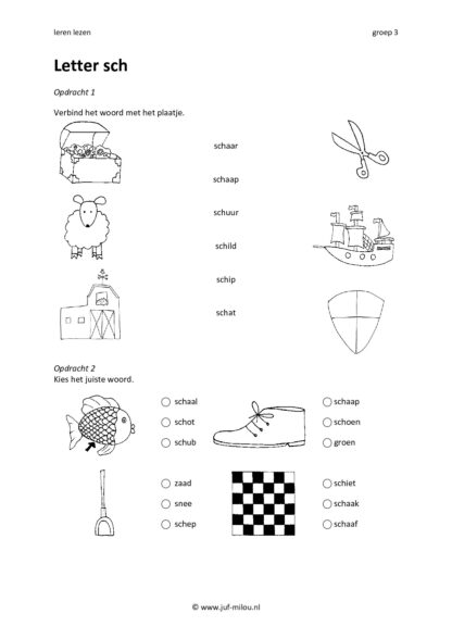 Leren lezen combinatieboekje ch sch - Afbeelding 5