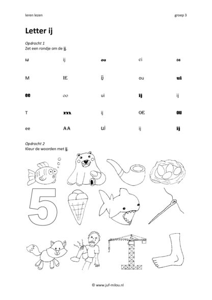 Leren lezen combinatieboekje d oe z ij h - Afbeelding 5