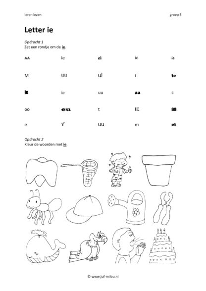 Leren lezen combinatieboekje eu ie l ou uu - Afbeelding 3