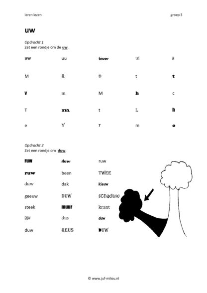 Leren lezen combinatieboekje uw eeuw ieuw tig lijk ing - Afbeelding 2