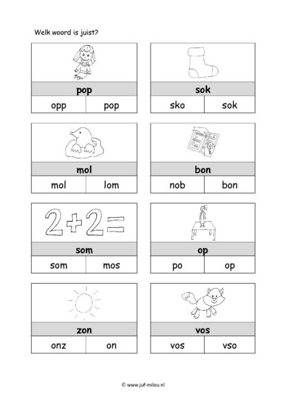 Leren lezen combinatieboekje w o a u j - Afbeelding 3
