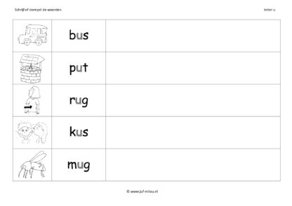 Leren lezen combinatieboekje w o a u j - Afbeelding 5