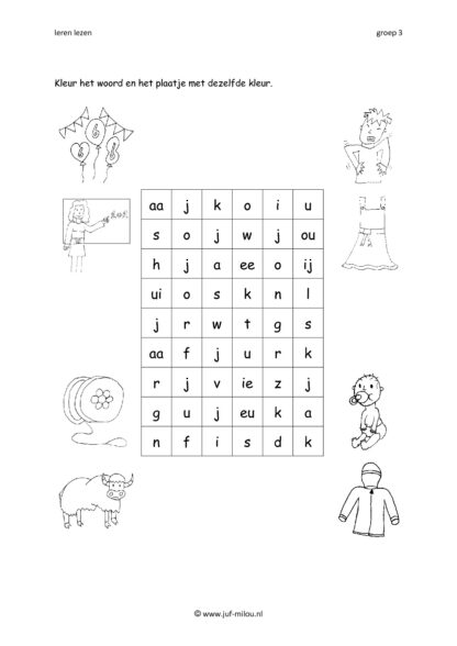 Leren lezen combinatieboekje w o a u j - Afbeelding 6