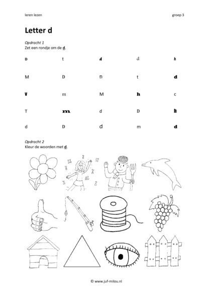 Leren lezen letter d - Afbeelding 3