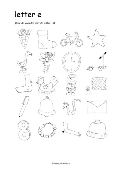 Leren lezen letter e - Afbeelding 2