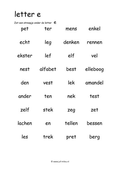 Leren lezen letter e - Afbeelding 4