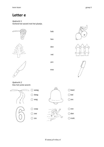 Leren lezen letter e - Afbeelding 5