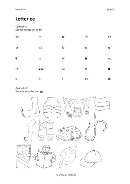 Leren lezen letter ee - Afbeelding 2