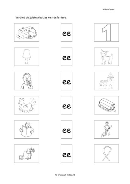 Leren lezen letter ee - Afbeelding 3