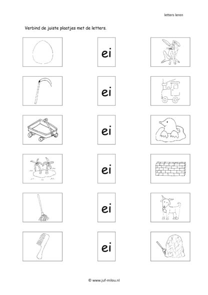 Leren lezen letter ei - Afbeelding 2