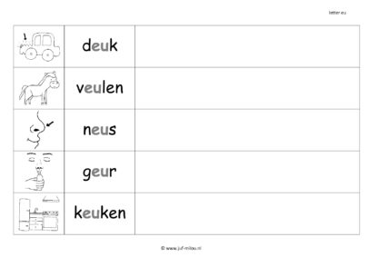 Leren lezen letter eu - Afbeelding 4