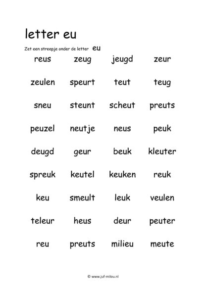 Leren lezen letter eu - Afbeelding 5