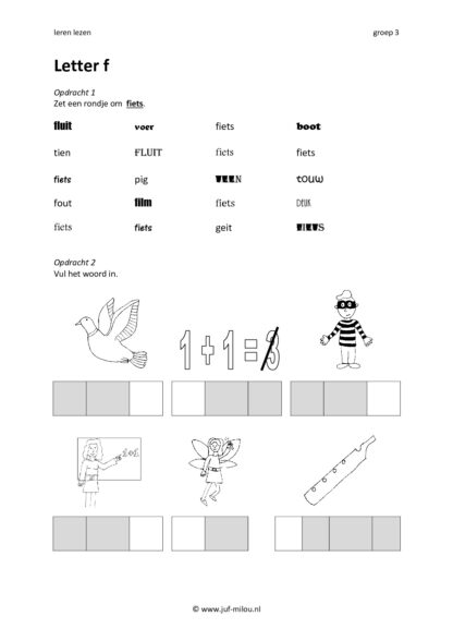 Leren lezen letter f - Afbeelding 3