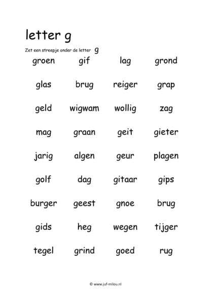 Leren lezen letter g - Afbeelding 2