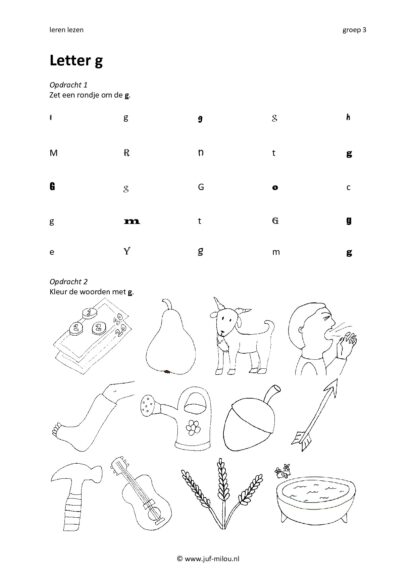 Leren lezen letter g - Afbeelding 5