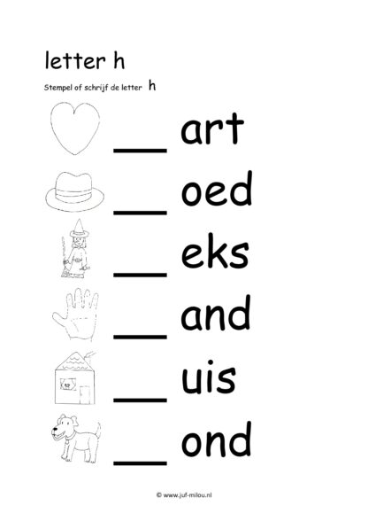 Leren lezen letter h - Afbeelding 3