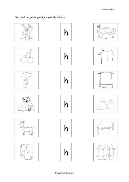 Leren lezen letter h - Afbeelding 4