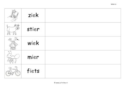 Leren lezen letter ie - Afbeelding 3