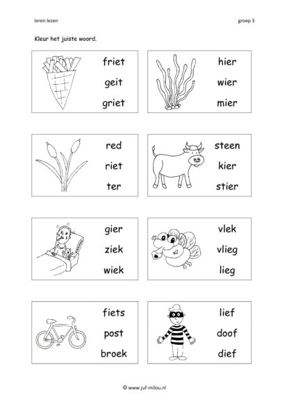 Leren lezen letter ie - Afbeelding 4