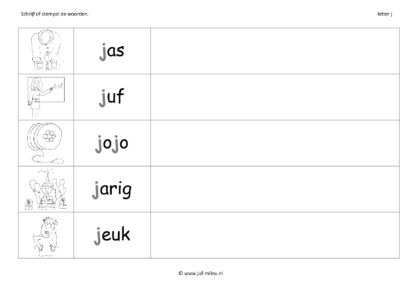 Leren lezen letter j - Afbeelding 3