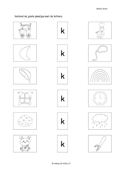 Leren lezen letter k - Afbeelding 2