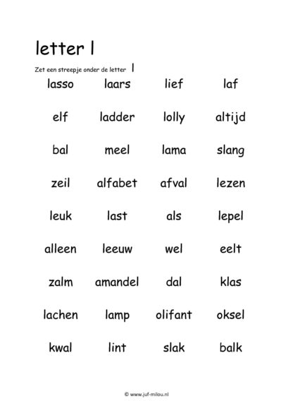 Leren lezen letter l - Afbeelding 2