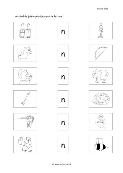 Leren lezen letter n - Afbeelding 3
