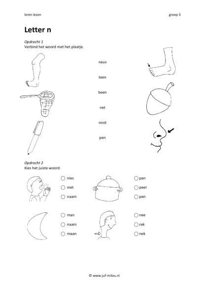 Leren lezen letter n - Afbeelding 5
