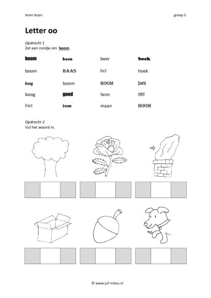 Leren lezen letter oo - Afbeelding 5