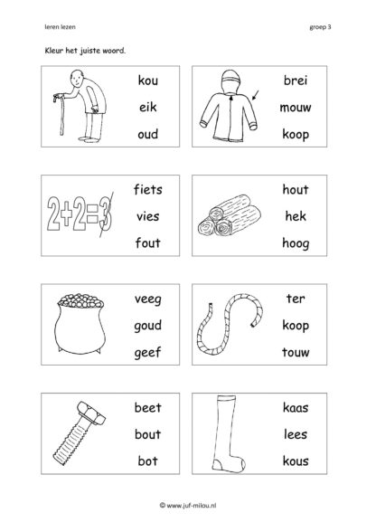 Leren lezen letter ou - Afbeelding 3