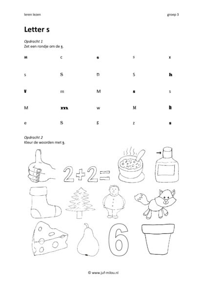 Leren lezen letter s - Afbeelding 2