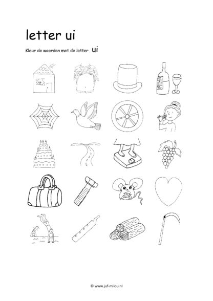 Leren lezen letter ui - Afbeelding 2