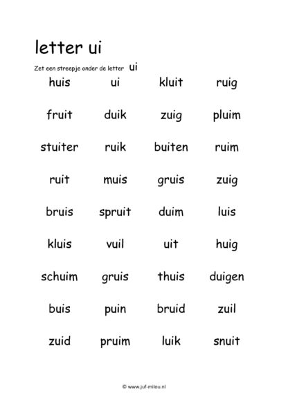 Leren lezen letter ui - Afbeelding 4