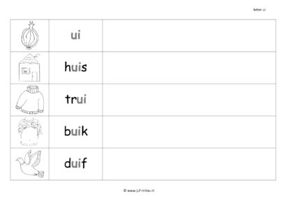 Leren lezen letter ui - Afbeelding 5