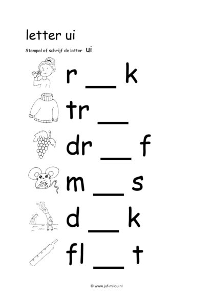 Leren lezen letter ui - Afbeelding 6