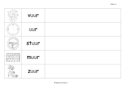Leren lezen letter uu - Afbeelding 2