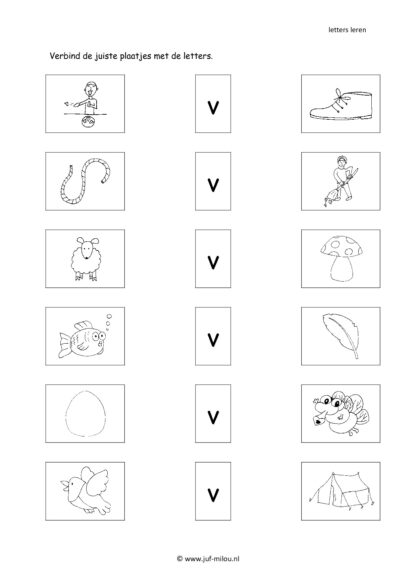 Leren lezen letter v - Afbeelding 2