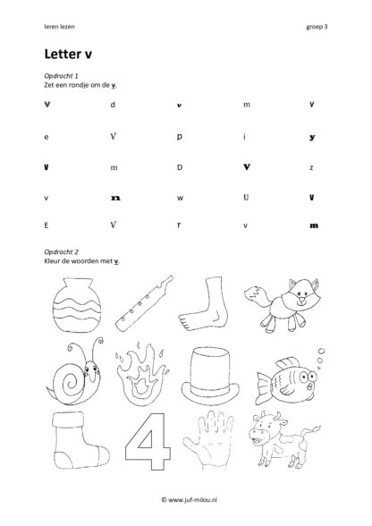 Leren lezen letter v - Afbeelding 6