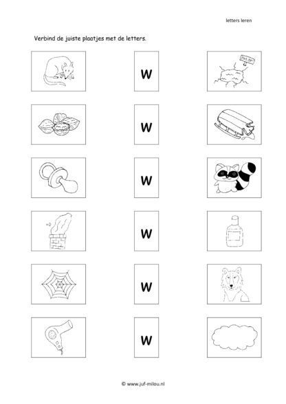 Leren lezen letter w - Afbeelding 4