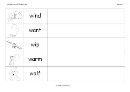 Leren lezen letter w - Afbeelding 5