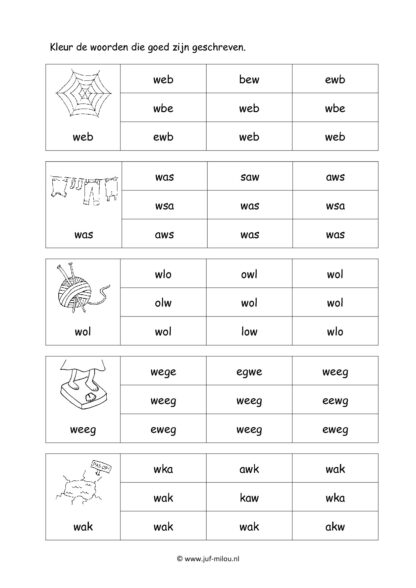 Leren lezen letter w - Afbeelding 6